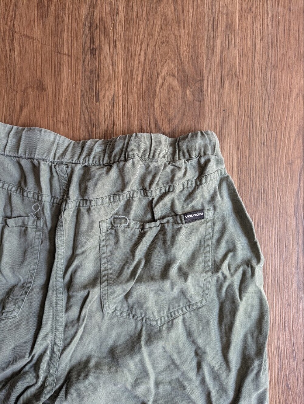 Volcom Olive Green Cargo Drawstring Pants Sz M/8 - Picture 6 of 8